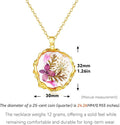 Real Pressed Flower Necklace for Women, Handmade Boho Chic Dangle Design, Unique Floral Jewelry, Cute and Thoughtful Gift for Christmas, Valentine’s & Mother’s Day